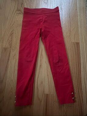 Janie and Jack Red Ponte Pant Leggings